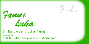 fanni luka business card